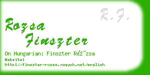 rozsa finszter business card